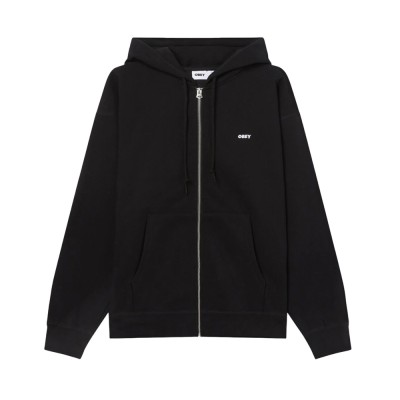 OBEY ESTABLISHED WORKS BOLD ZIP HOOD II FLEECE (112460022 BLK)