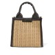 Elena Athanasiou Natural Straw Mini Tote Bag (EA-141 Beige)