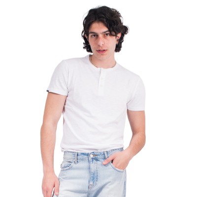 Superdry D2 STUD SS JERSEY GRANDAD TOP ΜΠΛΟΥΖΑ ΑΝΔΡΙΚΗ (M1011890A 01C)