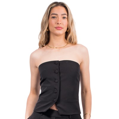 Sun Set Go ERIKA STRAPLESS TOP (SSGSU24002 Black)